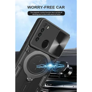 کاور اسپارتان مدل Magnet Ring Strap مناسب برای گوشی موبایل شیائومی Redmi Note 8 به همراه بند آویز