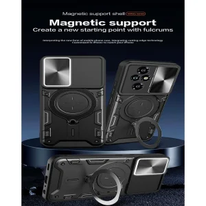 کاور اسپارتان مدل Magnet Ring Strap مناسب برای گوشی موبایل آنر 200 Pro به همراه بند