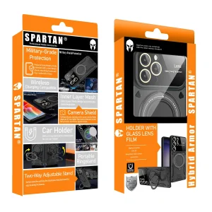 کاور اسپارتان مدل Hybrid Armor Strap مناسب برای گوشی موبایل اپل iPhone 13 Pro به همراه بند آویز