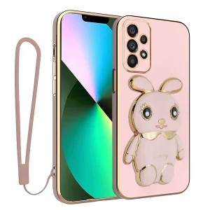 کاور اسپارتان مدل Bunny مناسب برای گوشی موبایل سامسونگ Galaxy A33 به همراه بند نگهدارنده