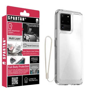 کاور اسپارتان مدل Airbag Space Strap مناسب برای گوشی موبایل سامسونگ Galaxy S20 Ultra به همراه بند آویز