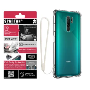 کاور اسپارتان مدل Airbag Strap مناسب برای گوشی موبایل شیائومی Redmi 9/ 9 Prime به همراه بندآویز
