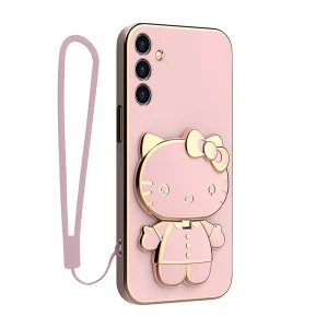 کاور اسپارتان مدل Kitty Strap مناسب برای گوشی موبایل سامسونگ S24 FE به همراه بندآویز