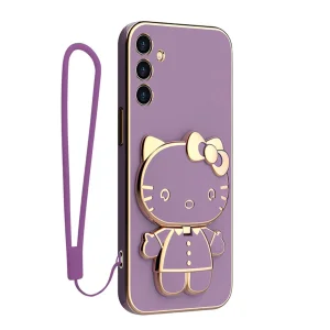 کاور اسپارتان مدل Kitty Strap مناسب برای گوشی موبایل سامسونگ S24 FE به همراه بندآویز