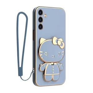 کاور اسپارتان مدل Kitty Strap مناسب برای گوشی موبایل سامسونگ S24 FE به همراه بندآویز