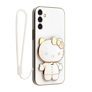 کاور اسپارتان مدل Kitty Strap مناسب برای گوشی موبایل سامسونگ S24 FE به همراه بندآویز