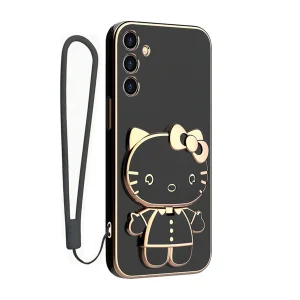 کاور اسپارتان مدل Kitty Strap مناسب برای گوشی موبایل سامسونگ S24 FE به همراه بندآویز