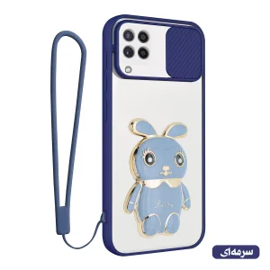 کاور اسپارتان مدل Camshield Bunny مناسب برای گوشی موبایل سامسونگ Galaxy A22 4G / M32 4G به همراه بند نگهدارنده