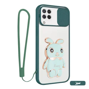 کاور اسپارتان مدل Camshield Bunny مناسب برای گوشی موبایل سامسونگ Galaxy A22 4G / M32 4G به همراه بند نگهدارنده