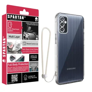 کاور اسپارتان مدل Airbag Four-Sided Apple Strap مناسب برای گوشی موبایل سامسونگ Galaxy S24 FE به همراه بندآویز