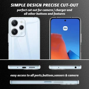 کاور اپیکوی مدل Transparent Clear مناسب برای گوشی موبایل شیائومی Redmi 12 4G/5G / Poco M6 Pro 5G/ Redmi Note 12R 5G