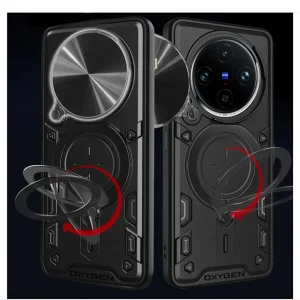 کاور اسپارتان مدل Magnet Ring Strap مناسب برای گوشی موبایل ویوو X100 Pro به همراه بند آویز