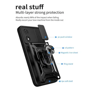 کاور اسپارتان مدل Defender Armor Strap مناسب برای گوشی موبایل موتورولا Moto E14 به همراه بندآویز
