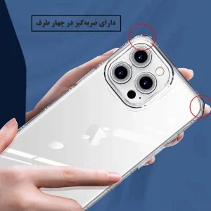 کاور اسپارتان مدل Airbag Four-Sided Strap مناسب برای گوشی موبایل اپل iPhone 13 Pro به همراه بندآویز