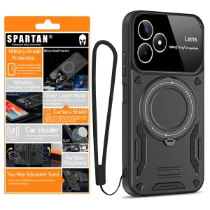 کاور اسپارتان مدل Hybrid Armor Strap مناسب برای گوشی موبایل شیائومی Poco F6 / Redmi Turbo 3 به همراه بند آویز
