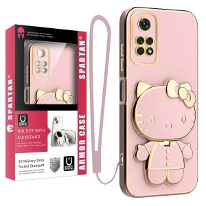 کاور اسپارتان مدل Kitty مناسب برای گوشی موبایل شیائومی Redmi Note 12 Pro 4G / Note 11 Pro به همراه بند نگهدارنده
