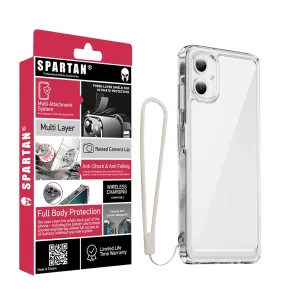 کاور اسپارتان مدل Airbag Space Strap مناسب برای گوشی موبایل سامسونگ Galaxy A06 به همراه بند آویز