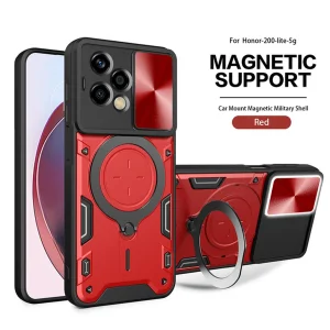 کاور اسپارتان مدل Magnet Ring Strap مناسب برای گوشی موبایل آنر 200 Lite به همراه بند آویز