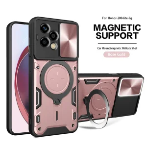 کاور اسپارتان مدل Magnet Ring Strap مناسب برای گوشی موبایل آنر 200 Lite به همراه بند آویز