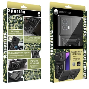 کاور اسپارتان مدل Defender Armor Strap مناسب برای گوشی موبایل موتورولا Moto G85 به همراه بند