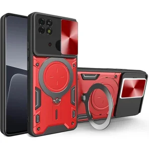 کاور اسپارتان مدل Magnet Ring Strap مناسب برای گوشی موبایل شیائومی Redmi 10C / Poco C65 به همراه بند آویز