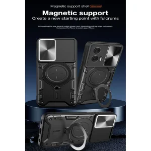 کاور اسپارتان مدل Magnet Ring Strap مناسب برای گوشی موبایل موتورولا Moto G85 به همراه بند آویز