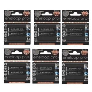 باتری قلمی قابل شارژ پاناسونیک مدل Eneloop Pro بسته 12 عددی