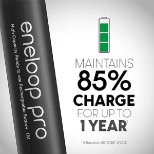 باتری قلمی  قابل شارژ پاناسونیک مدل eneloop pro 2550 mha بسته ۲ عددی