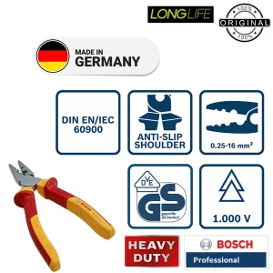 انبر پرس سرسیم بوش مدل Crimping Professional1000V سایز 180 میلی متر