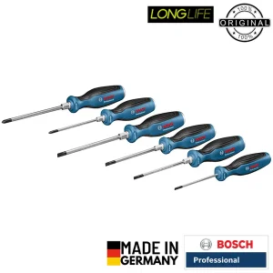پیچ گوشتی ضربه خور بوش کد 1600A016BF مجموعه 6 عددی