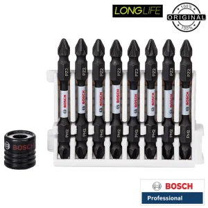 سری پیچ گوشتی دو سر چهار سو بوش مدل فشارقوی کد PH2/PZ بسته 9 عددی