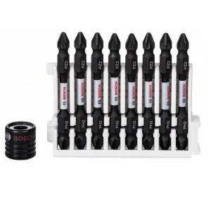 سری پیچ گوشتی دو سر چهار سو بوش مدل فشارقوی کد PH2/PZ بسته 9 عددی