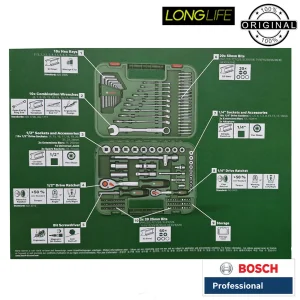 آچار و سری پیچ گوشتی بوش مدل  BOX BIT 132 Professional مجموعه 132 عددی
