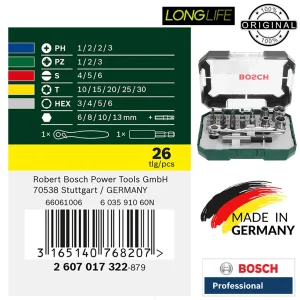 سری پیچ گوشتی بوش مدل BO-2607017322 مجموعه 26 عددی