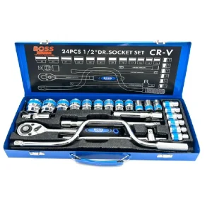 سری آچار بکس و آچار بکس باس مدل LIFE_STYLE کد BS_123T160_24 مجموعه 24 عددی