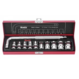 مجموعه 11 عددی آچار و سری بکس رونیکس مدل RX-2610