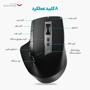 کیبورد و ماوس بی سیم رپو مدل 9900M، سوییچ ممبران ، Full Size