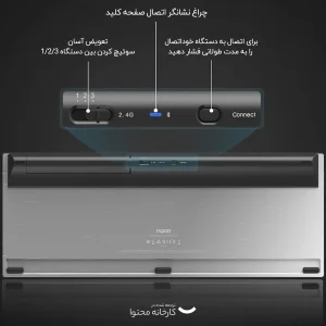 کیبورد و ماوس بی سیم رپو مدل 9900M، سوییچ ممبران ، Full Size