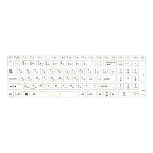 برچسب حروف فارسی کیبورد توییجین و موییجین مدل polygan 01 مناسب برای لپ تاپ اچ پی 250 G7