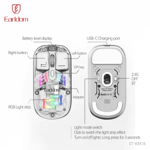 ماوس بی سیم ارلدام مدل DUAL MODE KM16