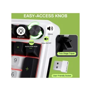 کیبورد گیمینگ ردراگون مدل EISA K686 WBG PRO
