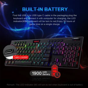 کیبورد مخصوص بازی ردراگون مدل Horus K618