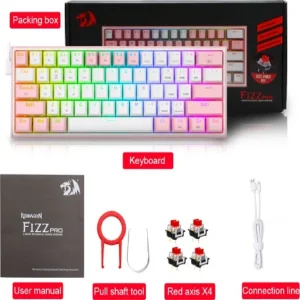 کیبورد مخصوص بازی ردراگون مدل K616 FIZZ PRO RGB