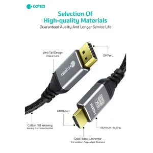 کابل Display Port به HDMI کوتتسی مدل 87406 طول 2 متر