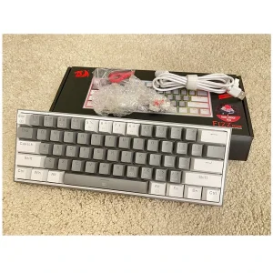 کیبورد مخصوص بازی ردراگون مدل FIZZ K617-GREY/WHITE