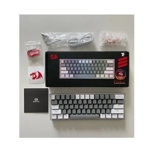 کیبورد مخصوص بازی ردراگون مدل FIZZ K617-GREY/WHITE