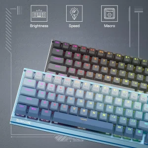 کیبورد مخصوص بازی ردراگون مدل SHACO K641 GW PRO، مکانیکال سوییچ قرمز، Tenkeyless، نورپردازی RGB