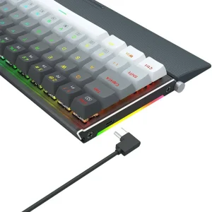 کیبورد مخصوص بازی ردراگون مدل SHACO K641 GW PRO، مکانیکال سوییچ قرمز، Tenkeyless، نورپردازی RGB