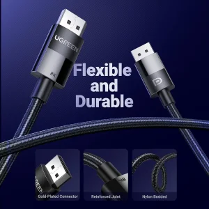 کابل DisplayPort 1.4 Male یوگرین مدل DP114-80394 طول ۵ متر