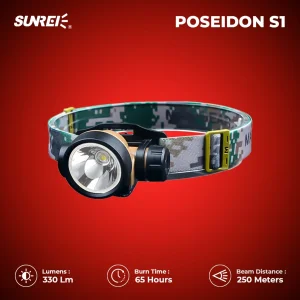 چراغ پیشانی سانری مدل POSEIDON S1 با نور مهتابی